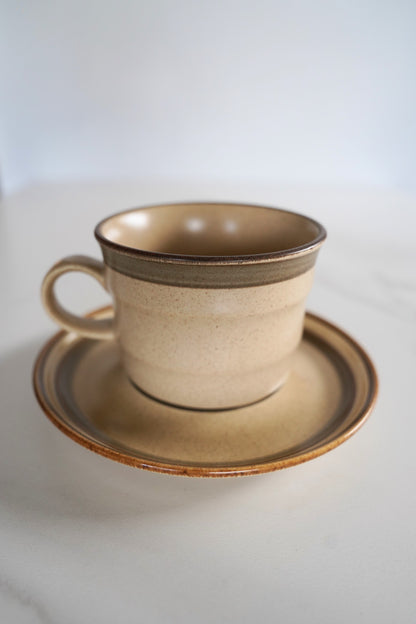 Earthy Vintage Tea-Coffee Cup & Saucer